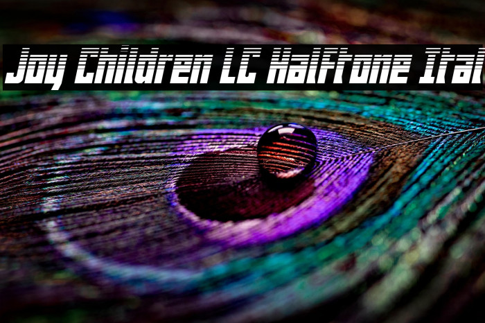 Joy Children LC Halftone Ital Example 1