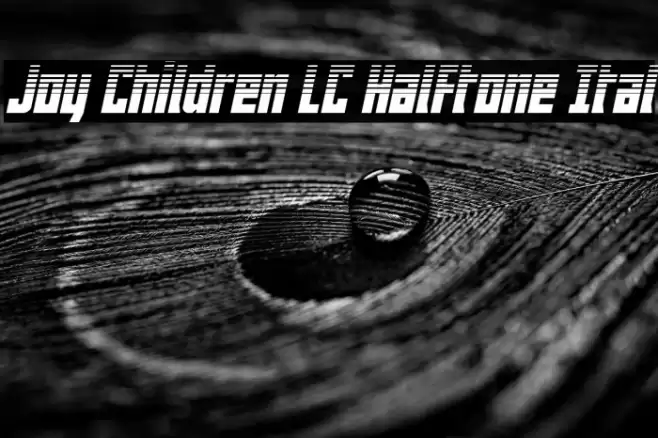 Joy Children LC Halftone Ital Font examples