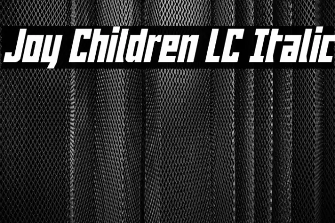 Joy Children LC Italic फ़ॉन्ट examples