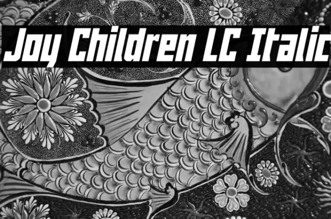 Joy Children LC Italic फ़ॉन्ट examples