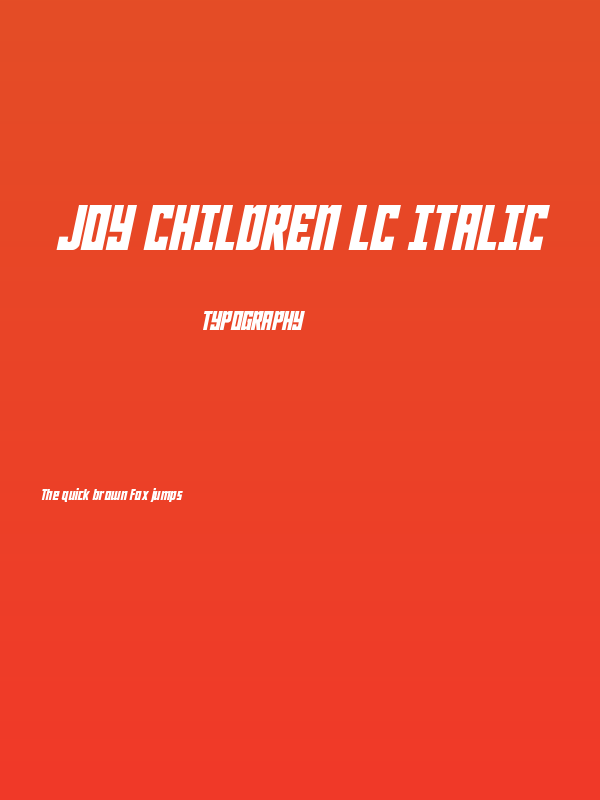 Joy Children LC Italic Poster