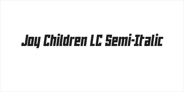 Joy Children LC Semi-Italic Logo