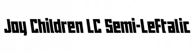 Joy Children LC Semi-Leftalic Caratteri