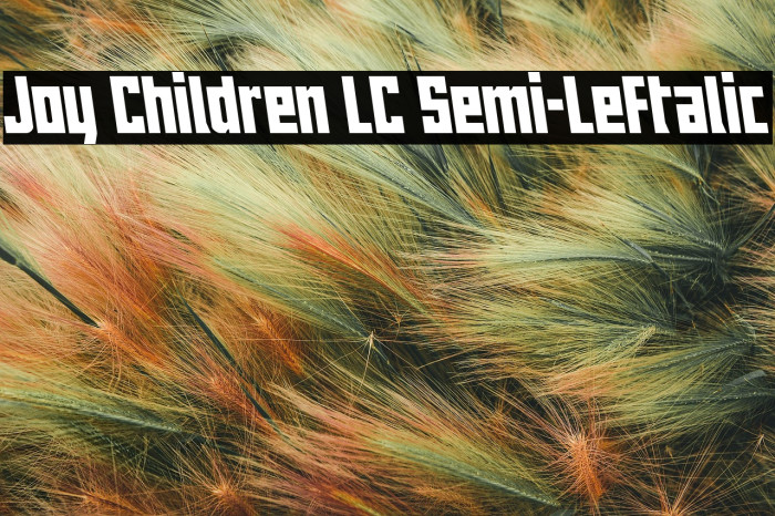 Joy Children LC Semi-Leftalic Example 3