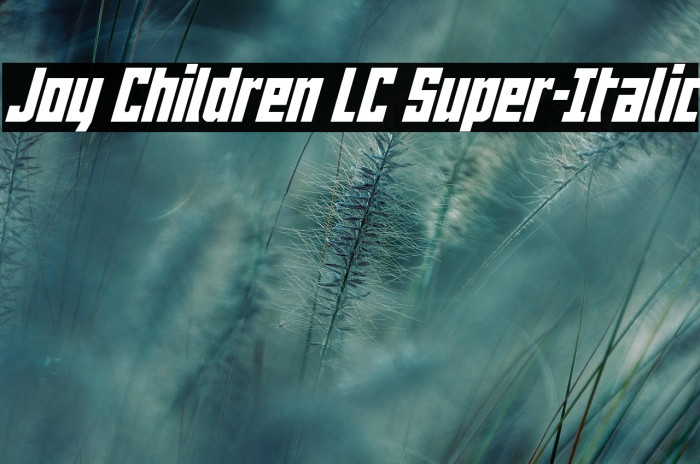 Joy Children LC Super-Italic Example 2
