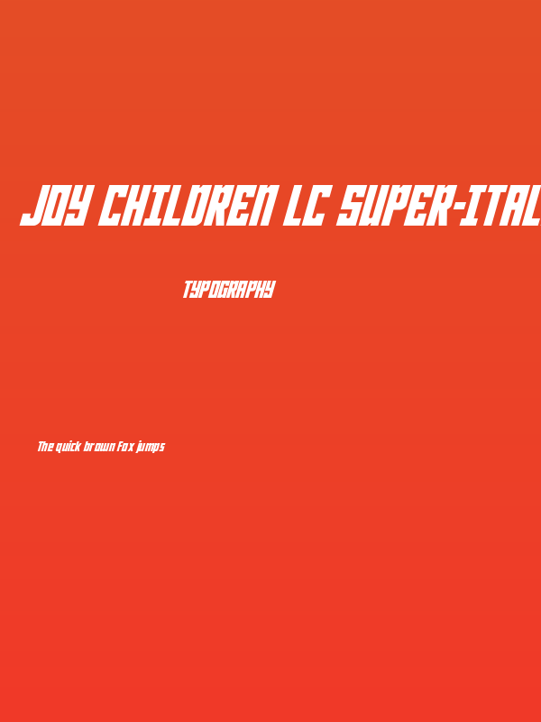Joy Children LC Super-Italic Poster