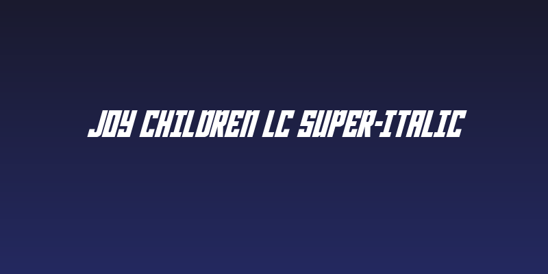 Joy Children LC Super-Italic Social Header
