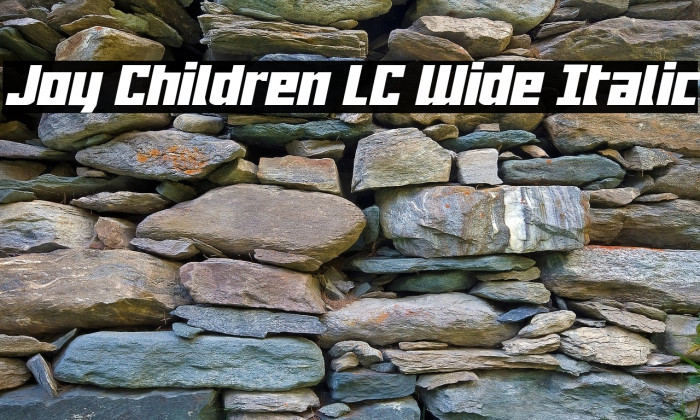 Joy Children LC Wide Italic Example 2