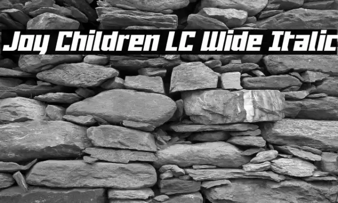 Joy Children LC Wide Italic Font examples