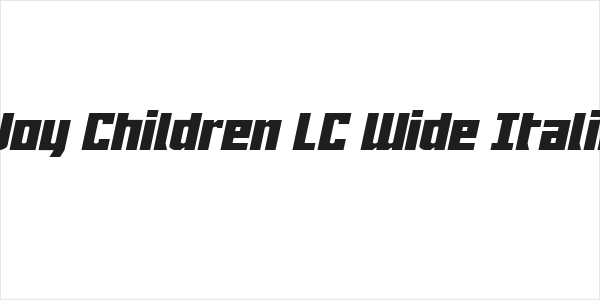 Joy Children LC Wide Italic Logo