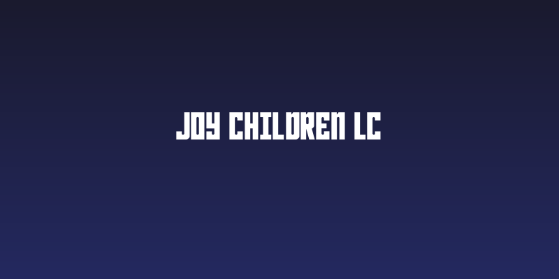 Joy Children LC Social Header