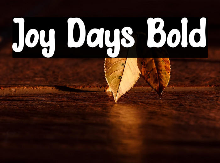 Joy Days Bold Example 1