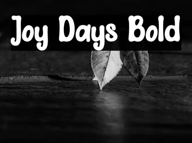 Joy Days Bold Font examples