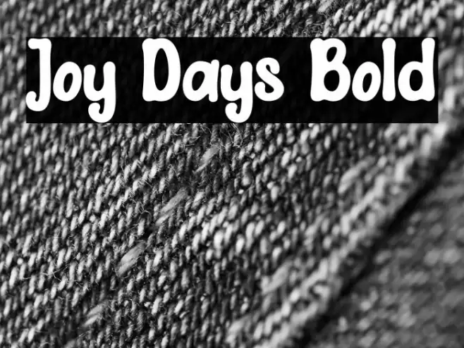 Joy Days Bold Font examples