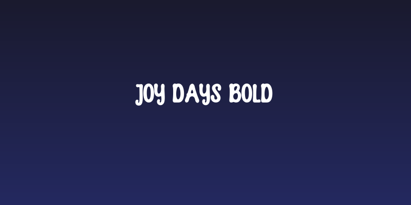 Joy Days Bold Social Header