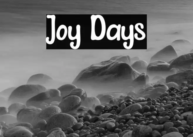 Joy Days Font examples
