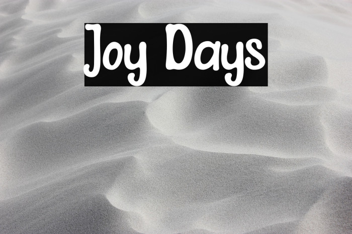 Joy Days Example 2