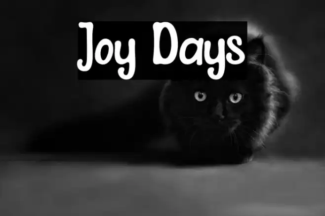 Joy Days Font examples