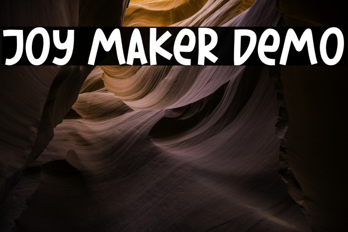 Joy Maker Demo Font examples