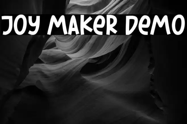 Joy Maker Demo फ़ॉन्ट examples