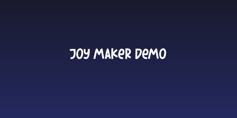 Joy Maker Demo Social Header