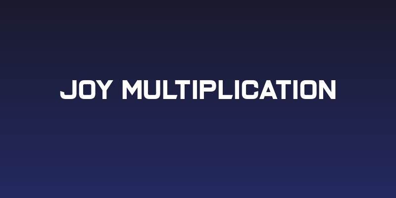 Joy Multiplication Social Header