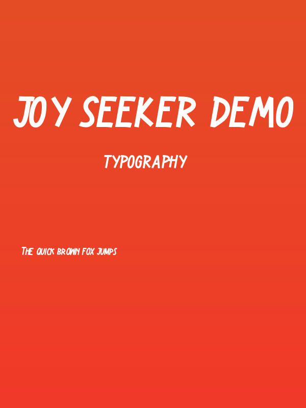 Joy Seeker Demo Poster