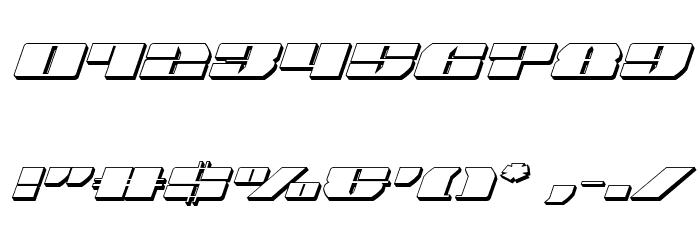 Joy Shark 3D Italic Font OTHER CHARS