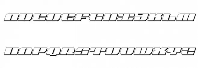 Joy Shark 3D Italic 字体 大写