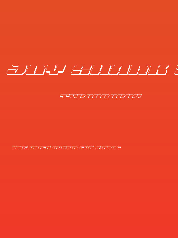 Joy Shark 3D Italic Poster