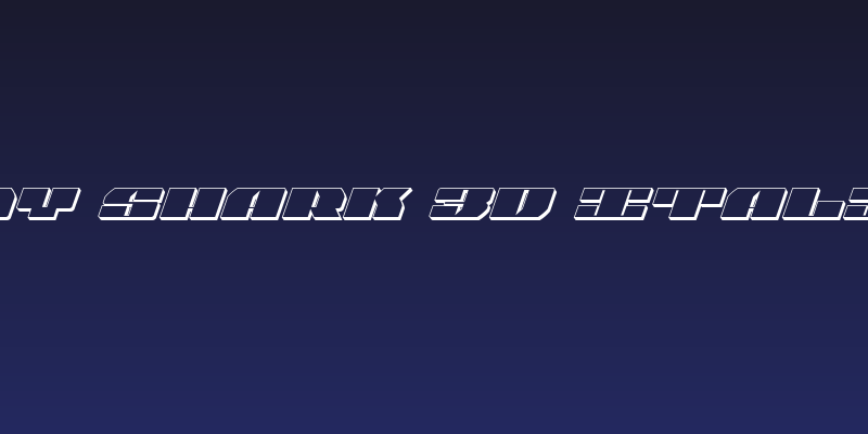 Joy Shark 3D Italic Social Header