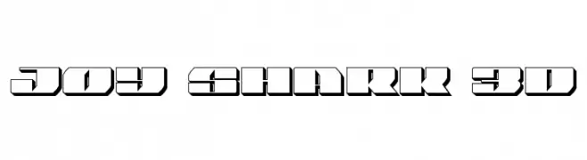 Joy Shark 3D  フリーフォントのダウンロード
