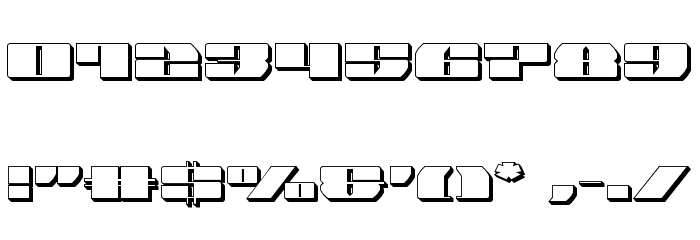 Joy Shark 3D Font OTHER CHARS