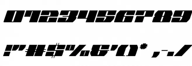 Joy Shark Condensed Italic Font OTHER CHARS