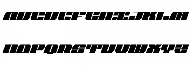 Joy Shark Condensed Italic Caratteri MAIUSCOLE
