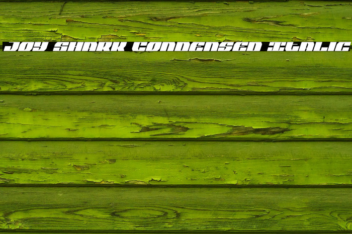 Joy Shark Condensed Italic Example 1