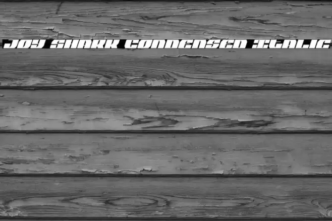 Joy Shark Condensed Italic Font examples