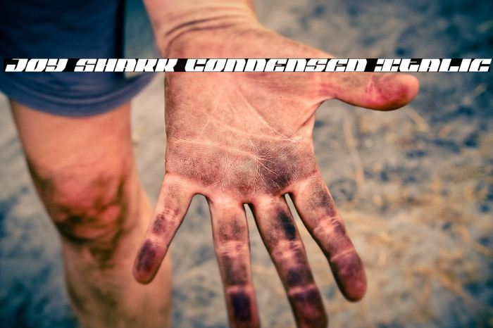 Joy Shark Condensed Italic Example 2