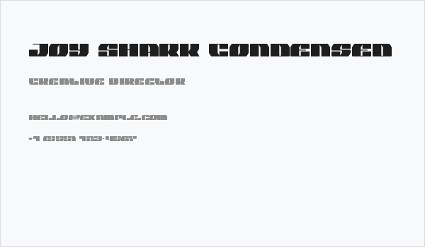 Joy Shark Condensed Business Card