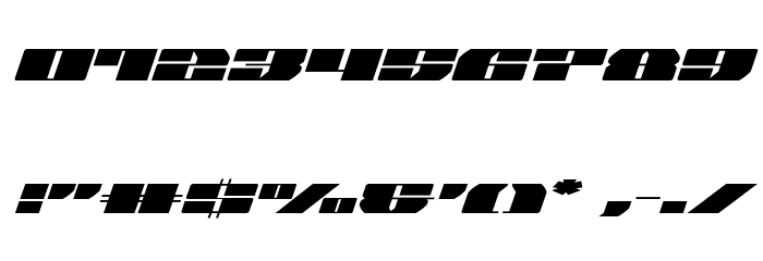 Joy Shark Expanded Italic Font OTHER CHARS