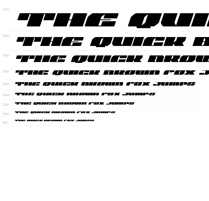 Joy Shark Expanded Italic Waterfall