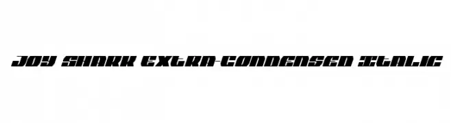 Joy Shark Extra-Condensed Italic  免费字体下载
