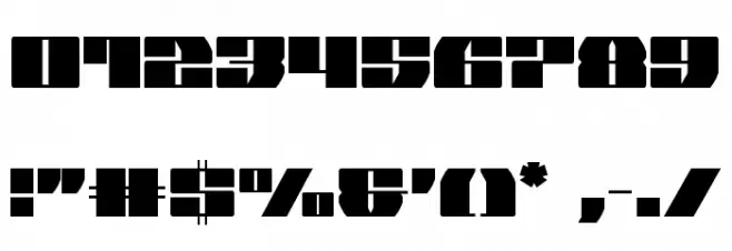 Joy Shark Extra-Condensed Font OTHER CHARS