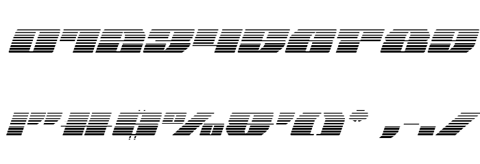 Joy Shark Gradient Italic Font OTHER CHARS