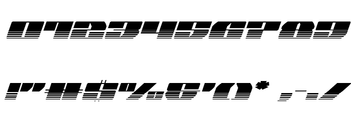 Joy Shark Halftone Italic Font OTHER CHARS
