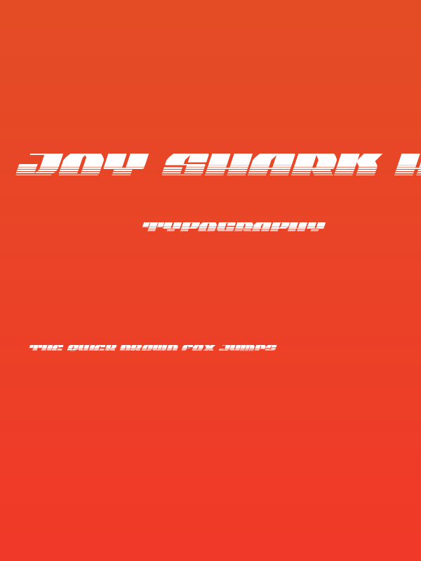 Joy Shark Halftone Italic Poster