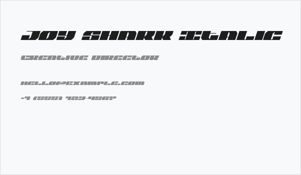 Joy Shark Italic Business Card