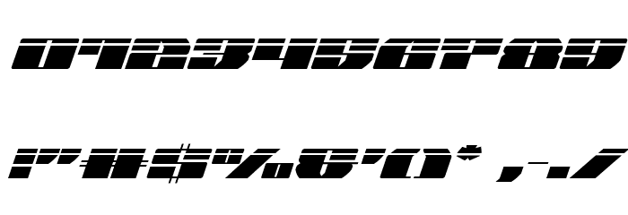 Joy Shark Laser Italic Font OTHER CHARS