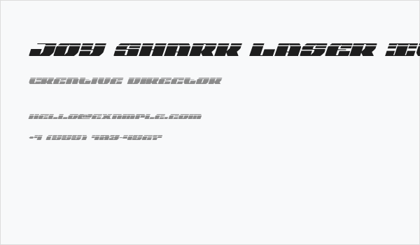 Joy Shark Laser Italic Business Card