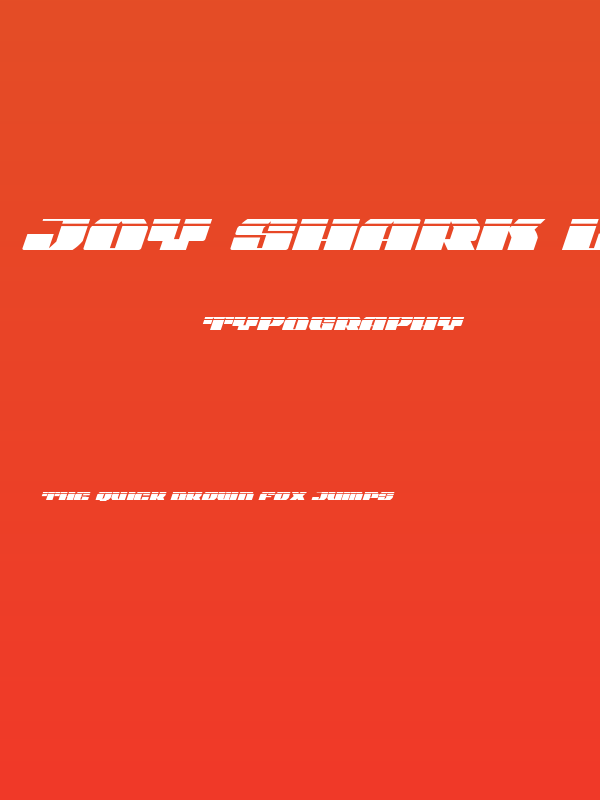 Joy Shark Laser Italic Poster